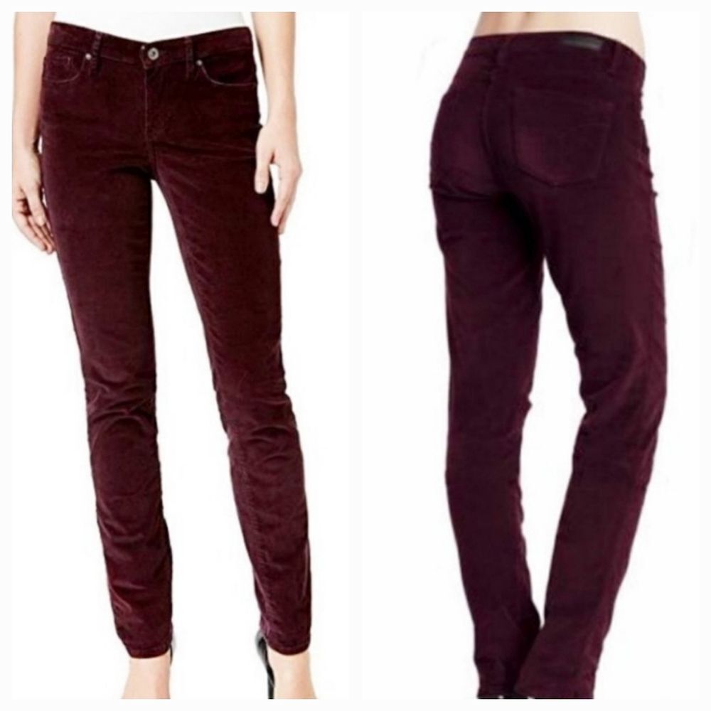 ☔️🔹️Calvin Klein Burgundy Plum Ultimate Skinny Corduroy Jeans Size 8